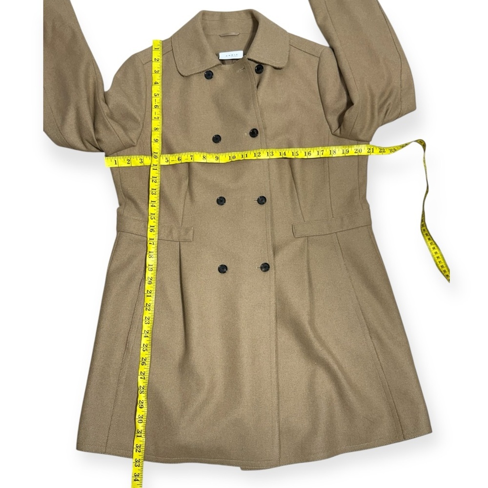Akris punto wool angora camel tan double breasted peacoat US 12 FR 45 D 42 CBK - Picture 13 of 16
